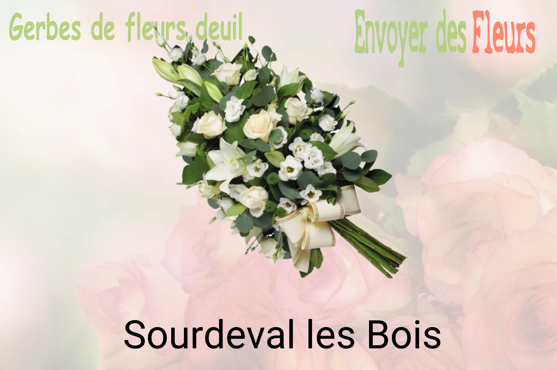 Gerbe de fleurs de deuil livrée à Sourdeval-les-Bois